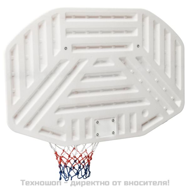 Баскетболно табло, бяло, 109x71x3 см, полиетилен