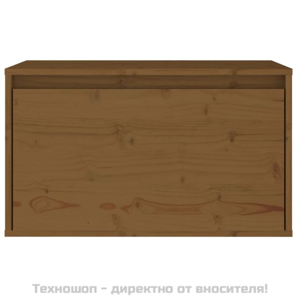 Стенен шкаф, меденокафяв, 60x30x35 см, бор масив