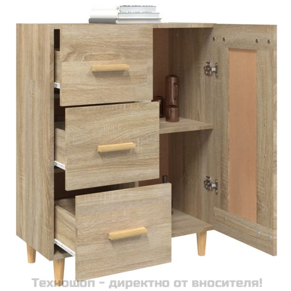 Сайдборд, дъб сонома, 69,5x34x90 см, инженерно дърво