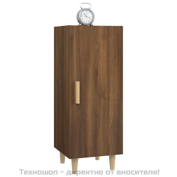 Сайдборд, кафяв дъб, 34,5x34x90 см, инженерно дърво