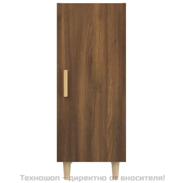 Сайдборд, кафяв дъб, 34,5x34x90 см, инженерно дърво