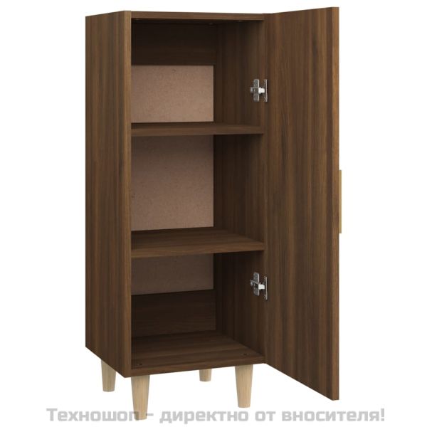 Сайдборд, кафяв дъб, 34,5x34x90 см, инженерно дърво