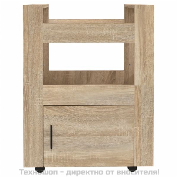 Кухненска количка, дъб сонома, 60x45x80 см, инженерно дърво