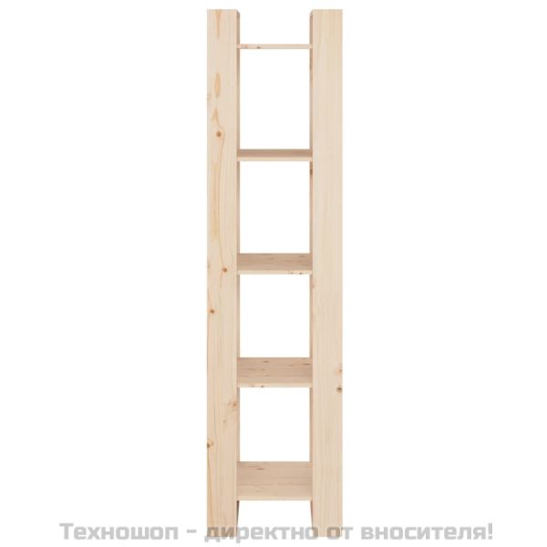 Библиотека/разделител за стая, 41x35x160 см, бор масив