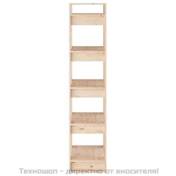 Библиотека/разделител за стая, 41x35x160 см, бор масив