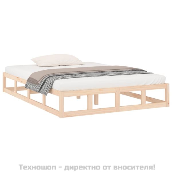 Рамка за легло, 120x200 см, масивно дърво