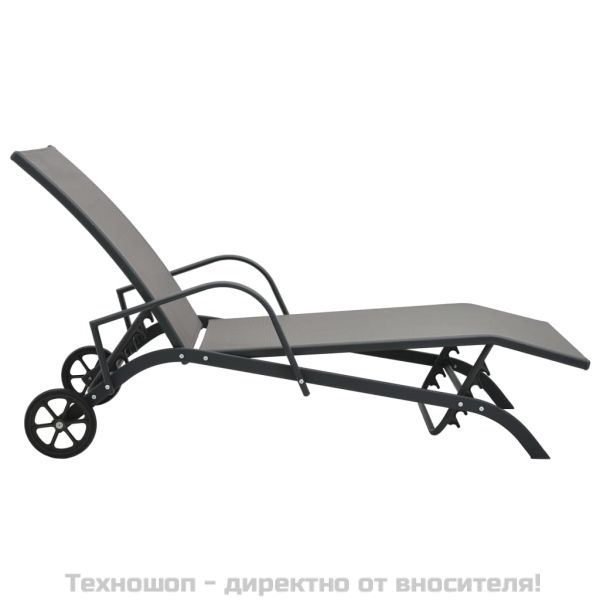 Шезлонг, стомана и textilene