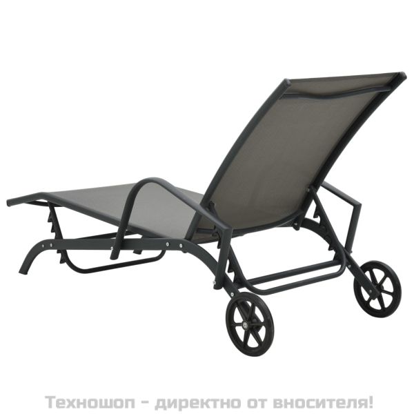 Шезлонг, стомана и textilene