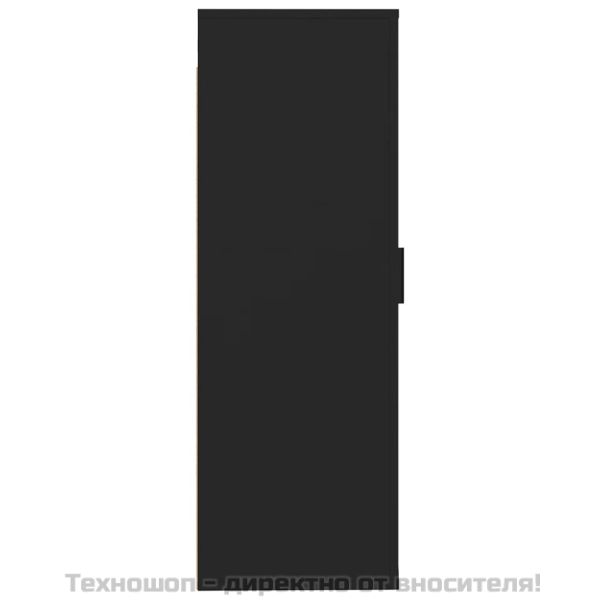 ТВ шкаф за стенен монтаж, черно, 40x34,5x100 см