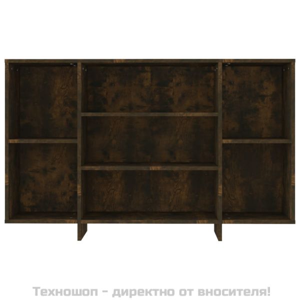 Сайдборд, опушен дъб, 120x30x75 см, инженерно дърво