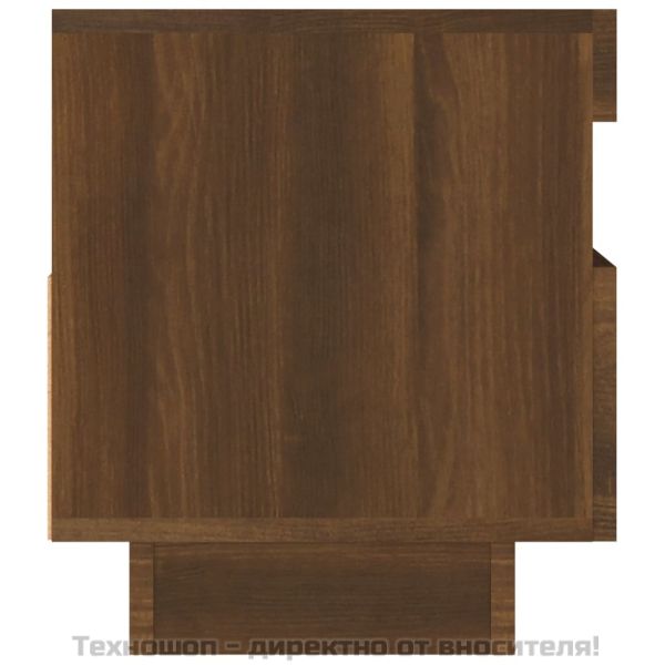 ТВ шкаф с LED осветление, кафяв дъб, 80x35x40 см