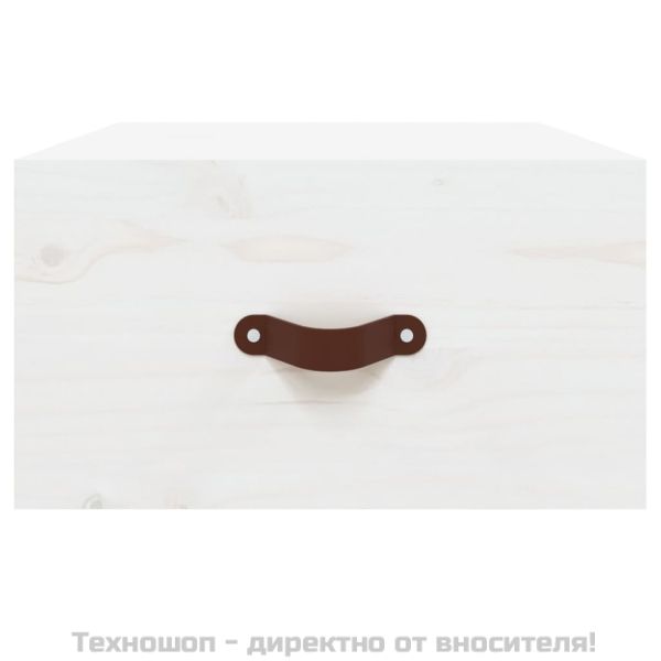 Нощни шкафчета за стенен монтаж, 2 бр, бели, 40x29,5x22 см