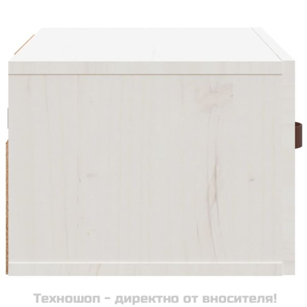 Нощни шкафчета за стенен монтаж, 2 бр, бели, 40x29,5x22 см