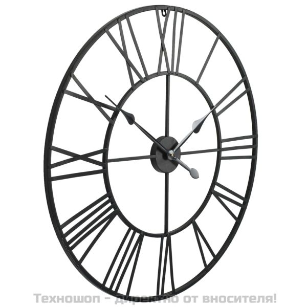 Винтидж стенен часовник с кварцов механизъм, метал, 80 см, XXL