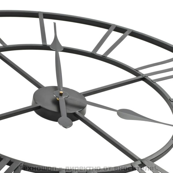 Винтидж стенен часовник с кварцов механизъм, метал, 80 см, XXL