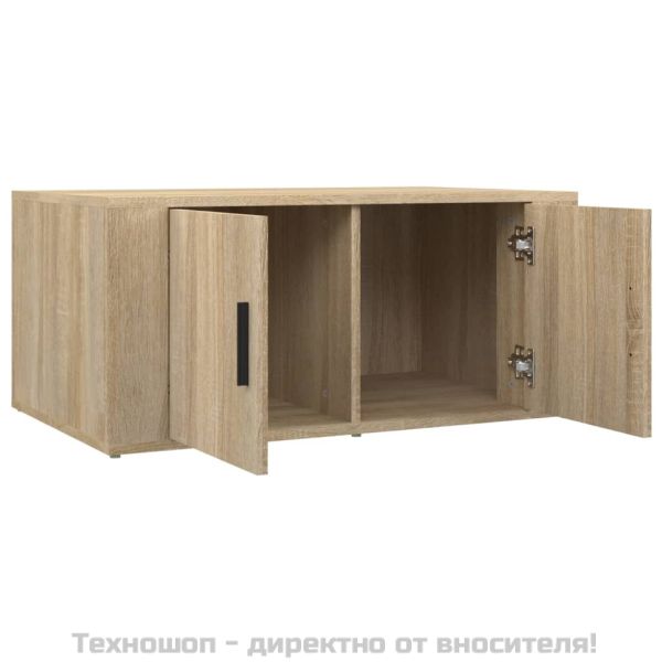 Кафе маса, дъб сонома, 80x50x36 см, инженерно дърво