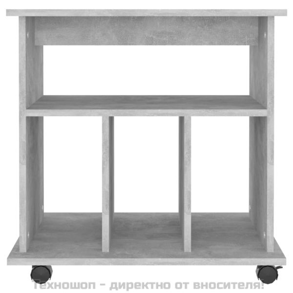 Подвижен шкаф, бетонно сив, 60x45x60 см, инженерно дърво