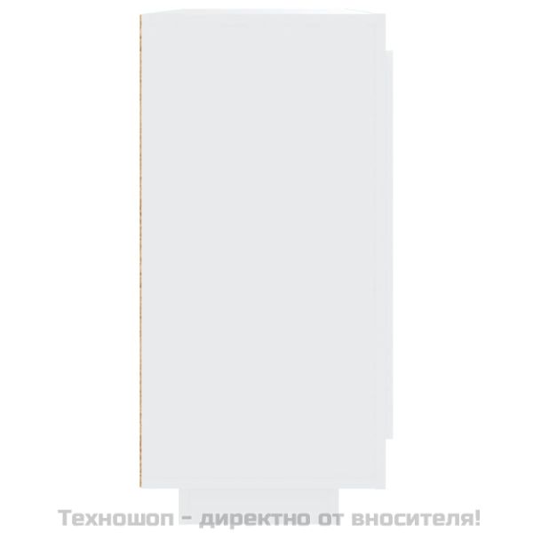 Сайдборд, бял, 92x35x75 см, инженерно дърво