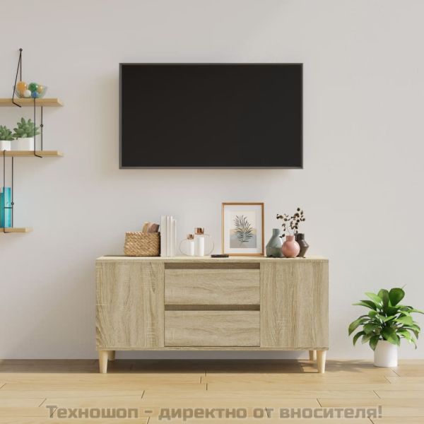 ТВ шкаф, сонома дъб, 102x44,5x50 см, инженерно дърво