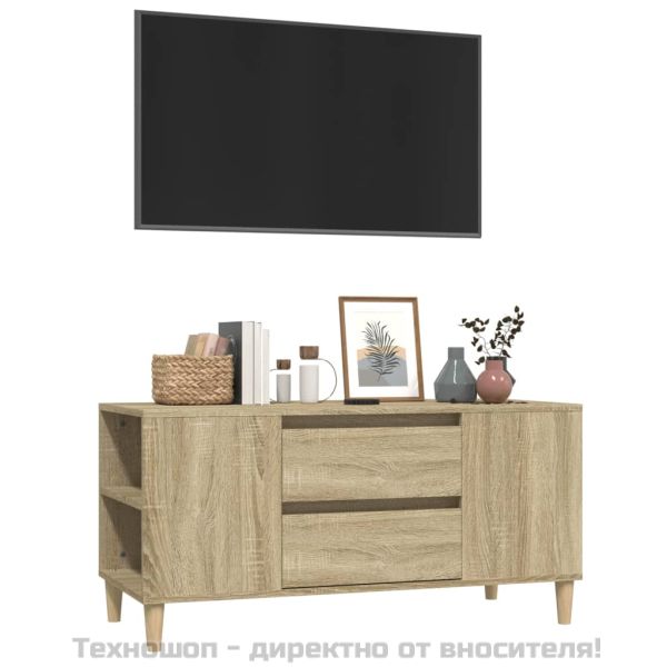 ТВ шкаф, сонома дъб, 102x44,5x50 см, инженерно дърво