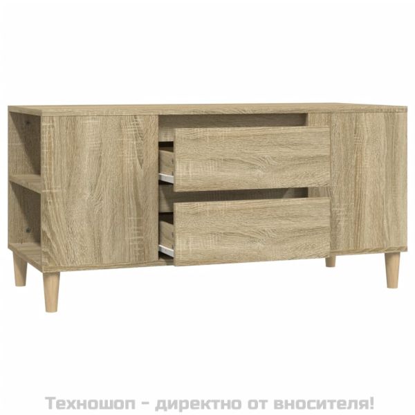 ТВ шкаф, сонома дъб, 102x44,5x50 см, инженерно дърво