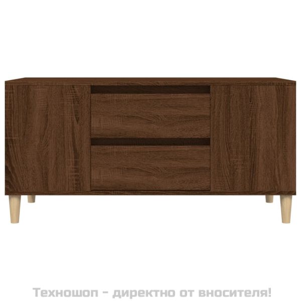 ТВ шкаф, кафяв дъб, 102x44,5x50 см, инженерно дърво