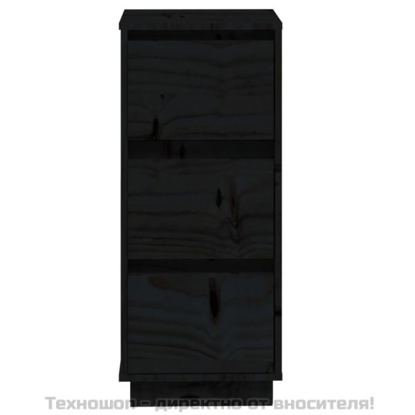 Сайдборди, 2 бр, черни, 32x34x75 см, бор масив