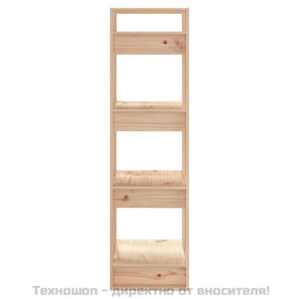 Библиотека/разделител за стая, 41x35x125 см, бор масив
