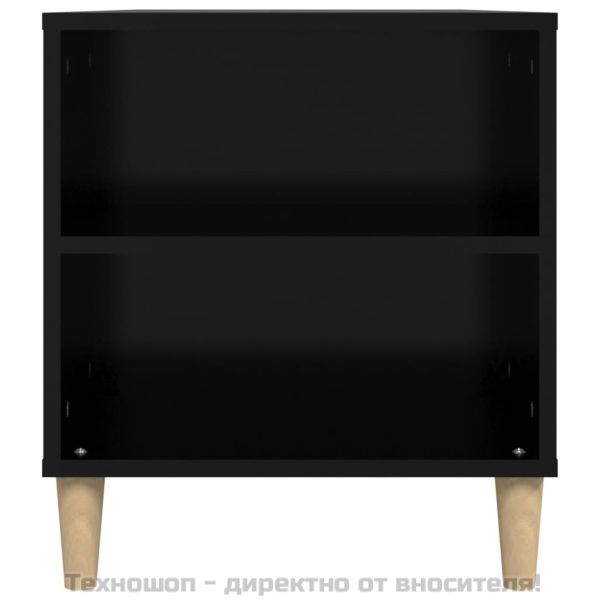 ТВ шкаф, черен, 102x44,5x50 см, инженерно дърво