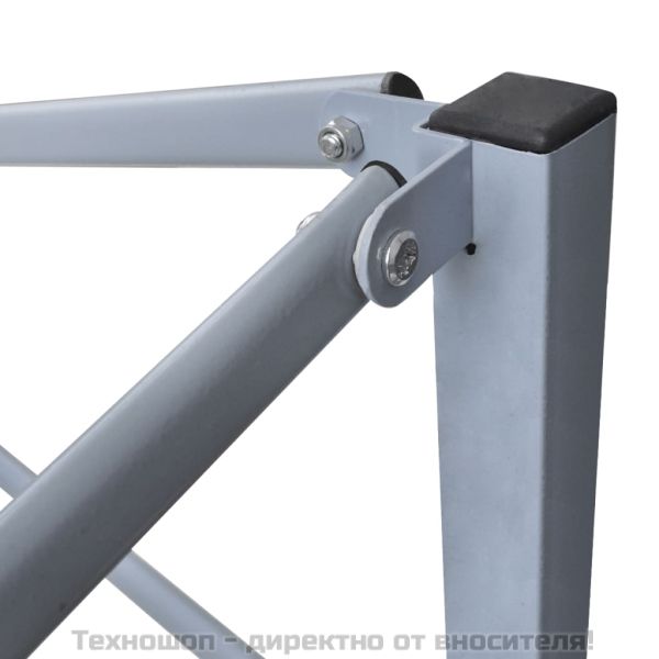 Сгъваема парти шатра с 4 странични стени 2x2 м стомана антрацит