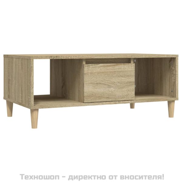 Кафе маса, дъб сонома, 90x50x36,5 см, инженерно дърво