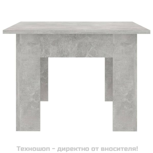 Маса за кафе, бетонно сива, 100x60x42 см, инженерно дърво