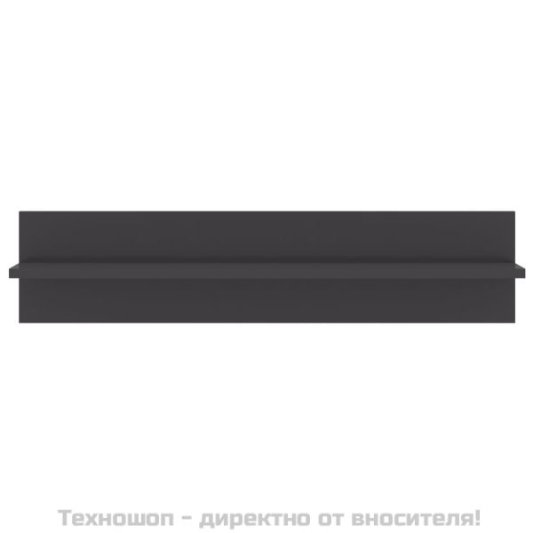 Стенни рафтове, 2 бр, сив гланц, 80x11,5x18 см, инженерно дърво