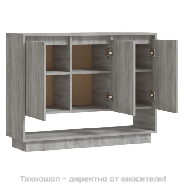 Сайдборд, сив сонома, 97x31x75 см, инженерно дърво