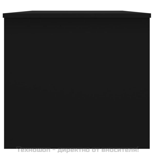 Маса за кафе, черна, 102x50,5x46,5 см, инженерно дърво