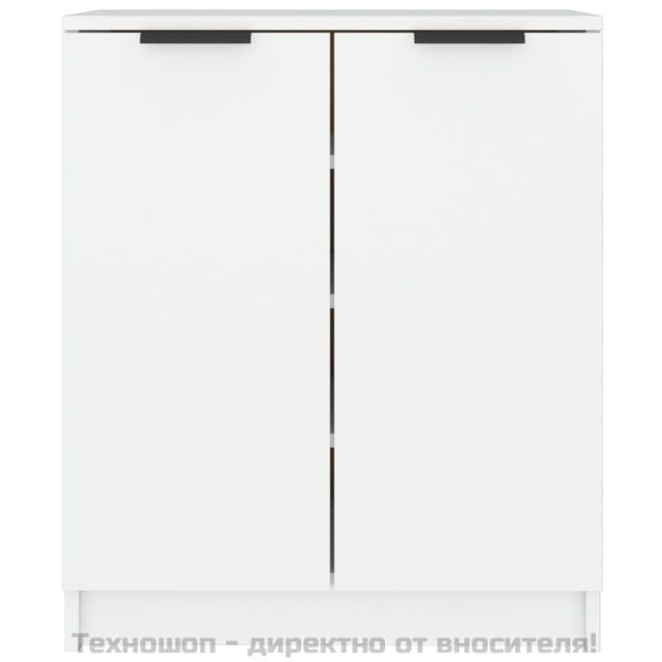 Шкаф за обувки, бял, 59x35x70 см, инженерно дърво