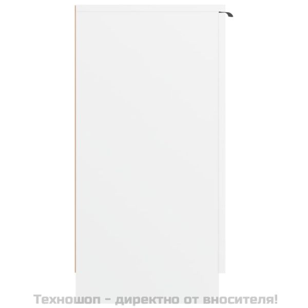 Шкаф за обувки, бял, 59x35x70 см, инженерно дърво