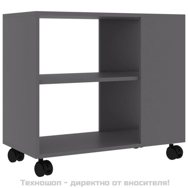 Странична маса, сива, 70x35x55 см, инженерна дървесина