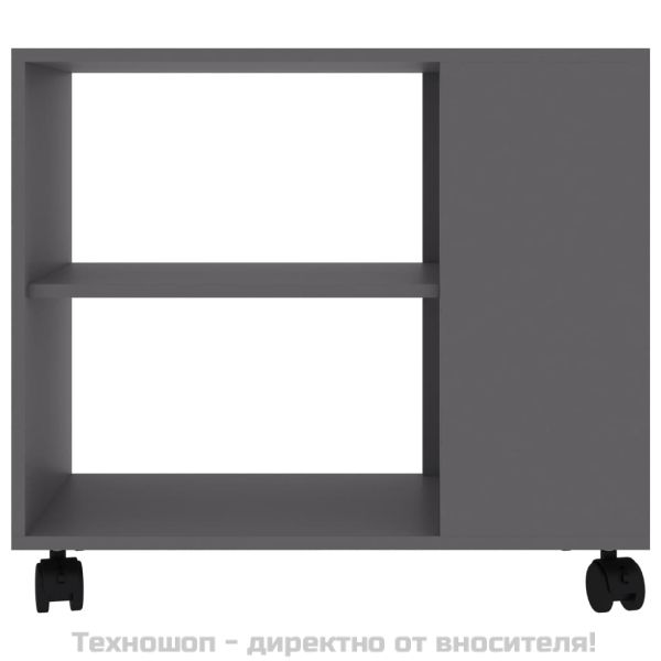 Странична маса, сива, 70x35x55 см, инженерна дървесина