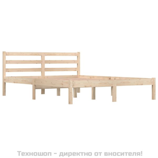 Рамка за легло, масивно дърво бор, 120x190 см, Small Double