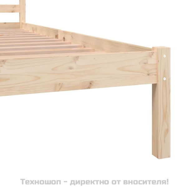 Рамка за легло, масивно дърво бор, 120x190 см, Small Double