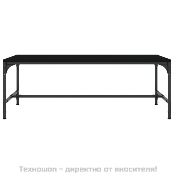 Кафе маса, черно, 100x50x35 см, инженерно дърво