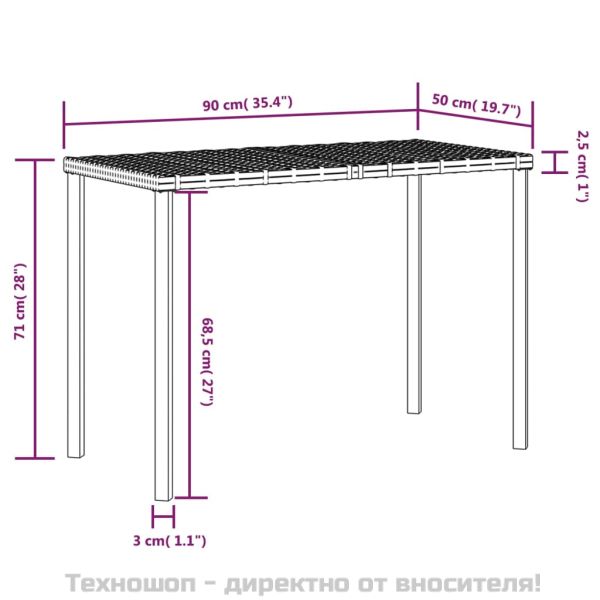 Комплект Г-образно канапе с възглавници 5 части черен полиратан