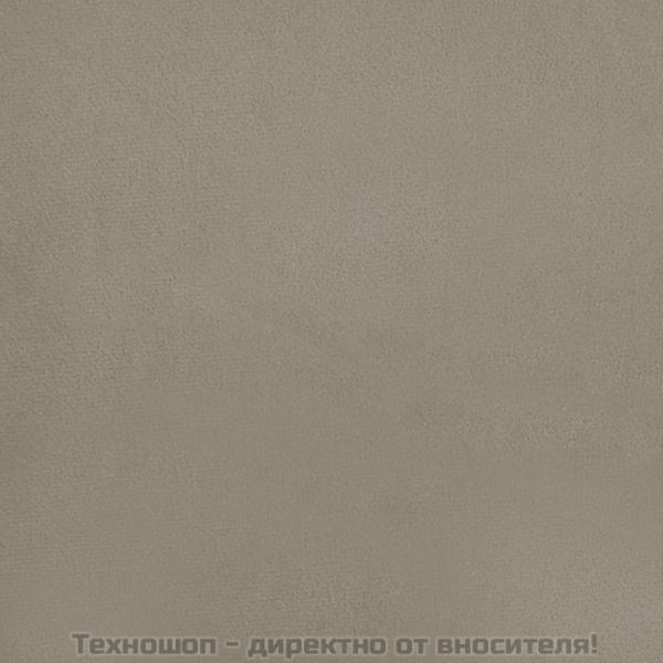 Табуретка с дървени крака, светлосива, кадифе