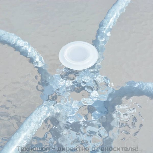 Градински трапезен комплект, 5 части, стомана, черен