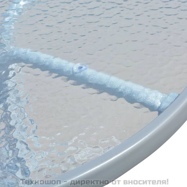 Градински трапезен комплект, 5 части, стомана, черен