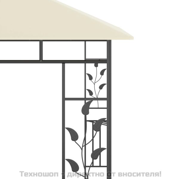 Шатра с мрежа против комари, 3x3x2,73 м, кремава, 180 г/м²