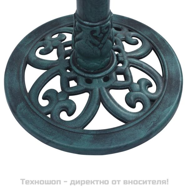 Баня за птици с фонтан, зелена, 50х91 см, пластмаса