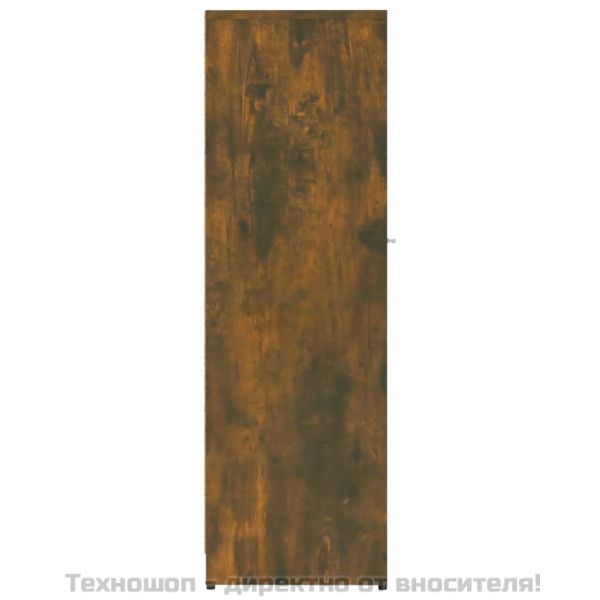 Шкаф за баня, опушен дъб, 30x30x95 см, инженерно дърво