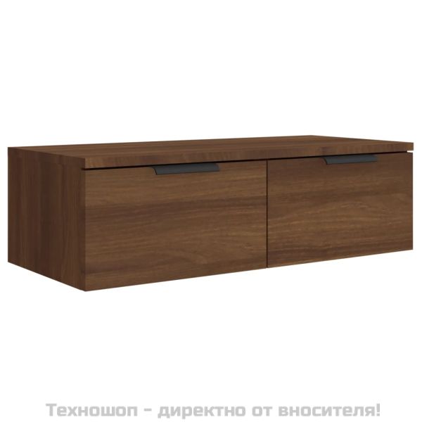 Стенен шкаф, Кафяв дъб, 68x30x20 см, инженерно дърво
